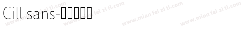 Cill sans字体转换